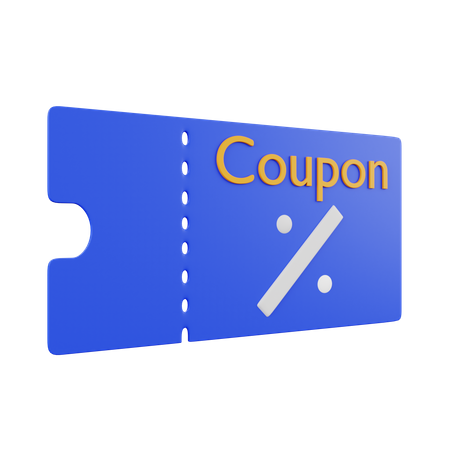 Discount Coupon  3D Illustration