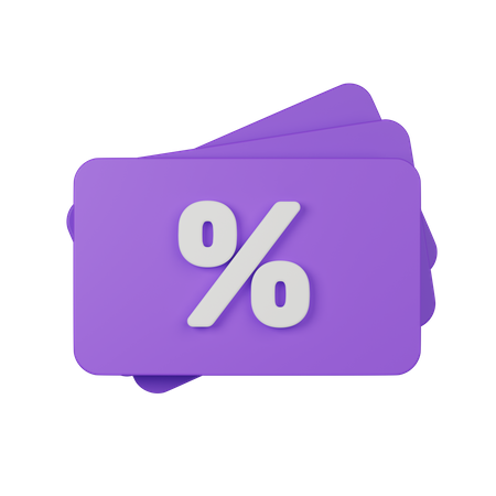 Discount Coupon  3D Illustration