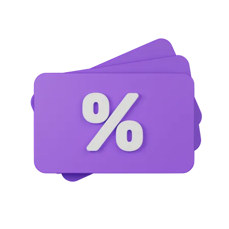 Discount Coupon  3D Illustration