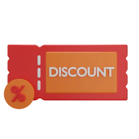 Discount coupon  3D Illustration