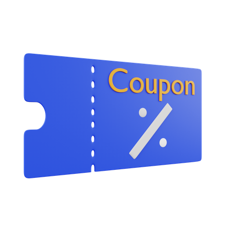 Discount Coupon 3D Illustration