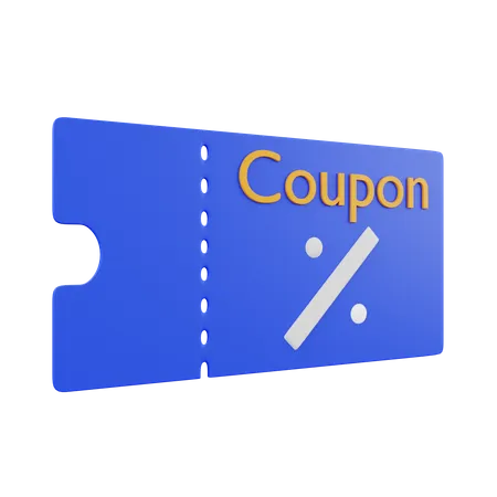 Discount Coupon 3D Illustration