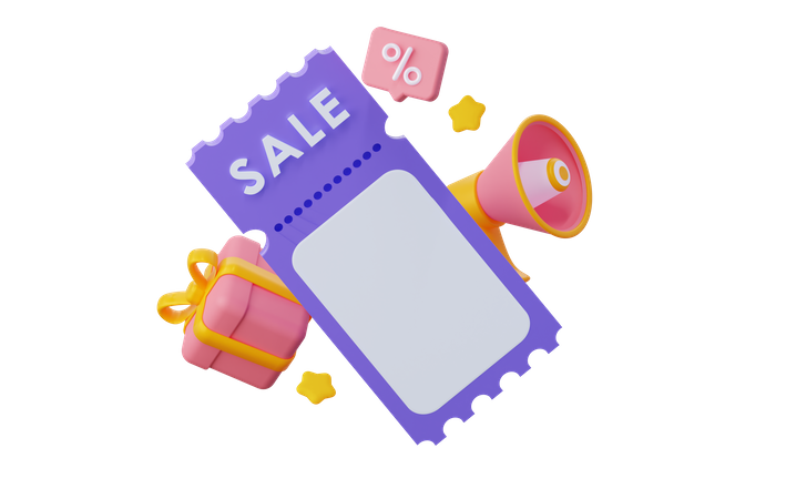 Discount Coupon  3D Icon