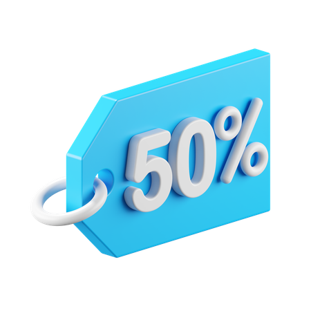 Discount Coupon 50 Percent  3D Icon