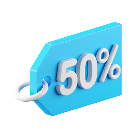 Discount Coupon 50 Percent  3D Icon