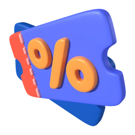This Is Coupon 3 D Render Illustration Icon High Resolution Png File Isolated On Transparent Background Available 3 D Model File Format BLEND OBJ FBX And GLTF 3D Icon