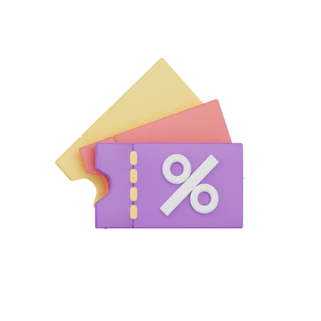 Discount Coupon 3 D Icon 3D Icon