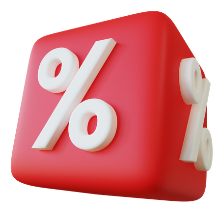 Discount Cube  3D Icon