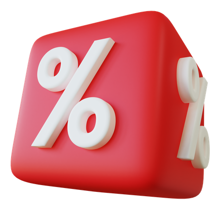 Discount Cube 3D Icon