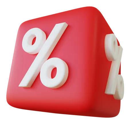 Discount Cube  3D Icon