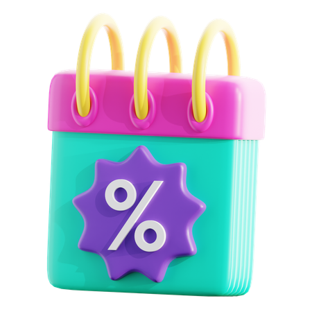 Discount Date  3D Icon