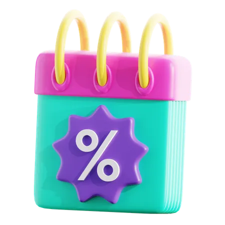 Discount Date  3D Icon