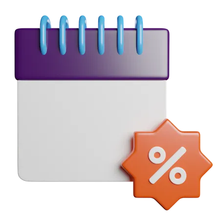 Discount Date  3D Icon