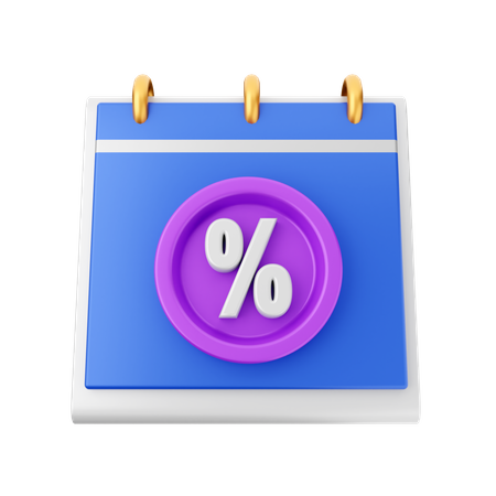 Discount Date  3D Icon