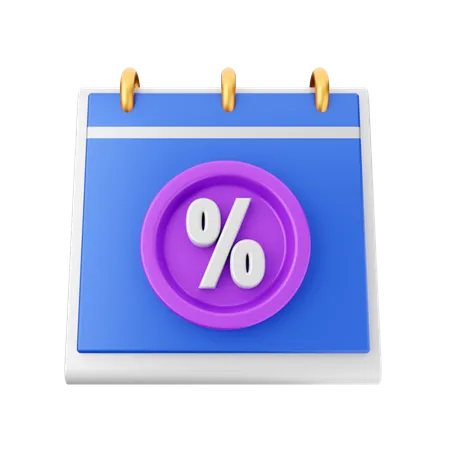 Discount Date  3D Icon