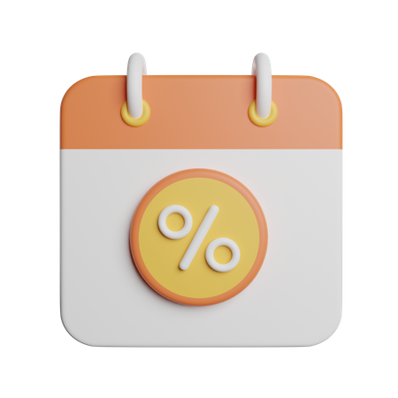 Discount Date  3D Icon