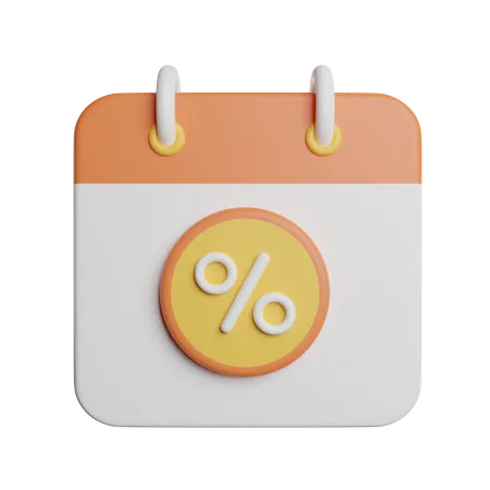 Discount Date  3D Icon