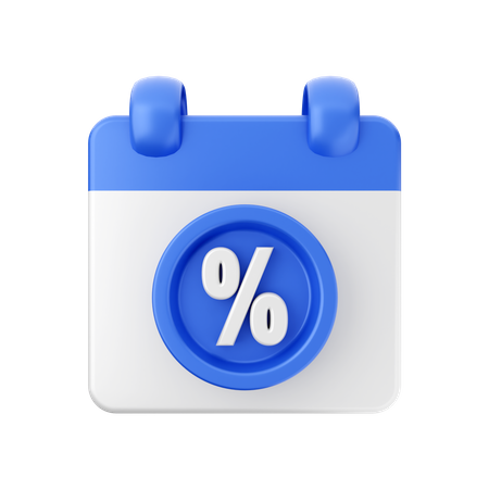 Discount Date  3D Icon