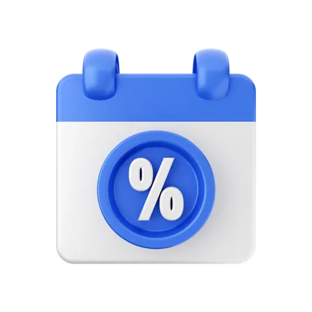 Discount Date  3D Icon
