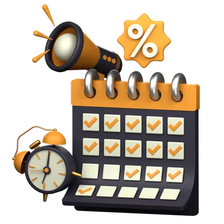 Discount Deadline  3D Icon