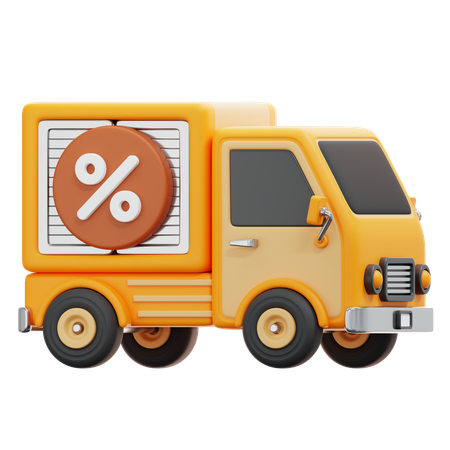 Discount Delivery  3D Icon