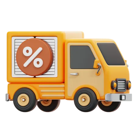 Discount Delivery  3D Icon