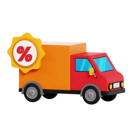 Discount Delivery  3D Icon