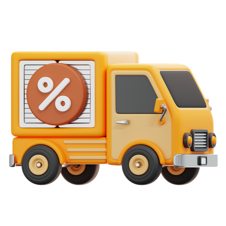 Discount Delivery  3D Icon