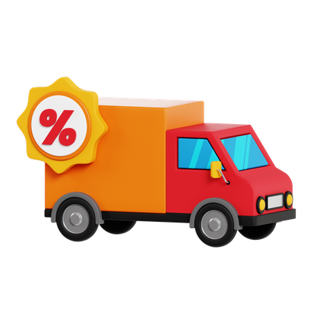 Discount Delivery  3D Icon