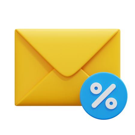 Discount Email  3D Icon