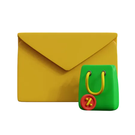 Discount Email  3D Icon