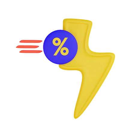 Discount Flash  3D Illustration