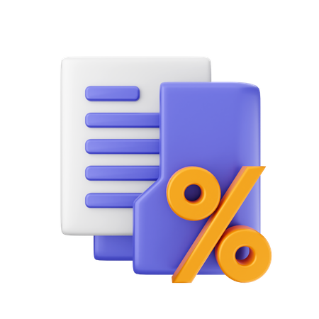 Discount Folder  3D Icon