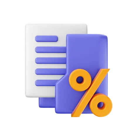 Discount Folder  3D Icon