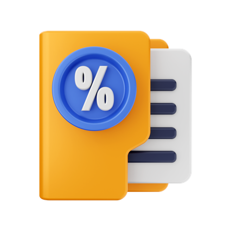 Discount Folder  3D Icon