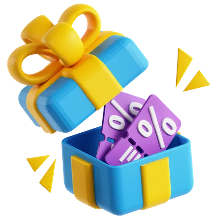 Discount Gift  3D Icon