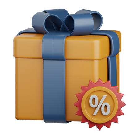 Discount Gift  3D Icon