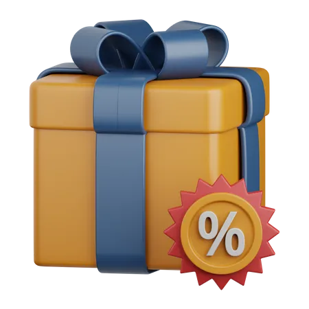 Discount Gift  3D Icon