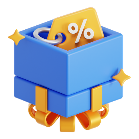 Discount gift  3D Icon