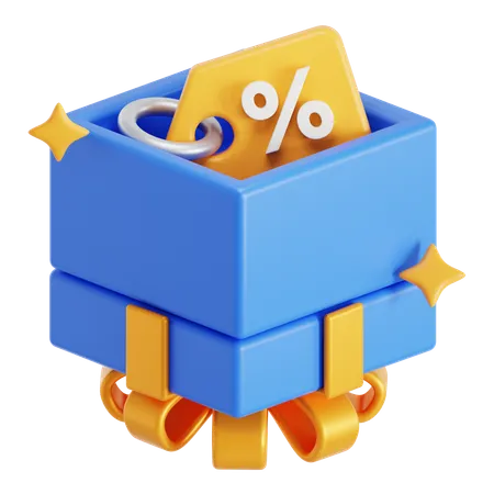 Discount gift  3D Icon