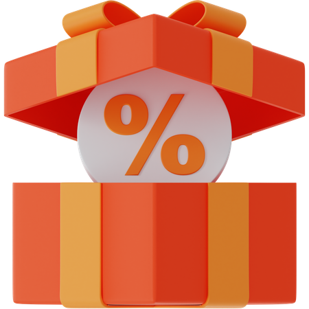 Discount Gift  3D Icon