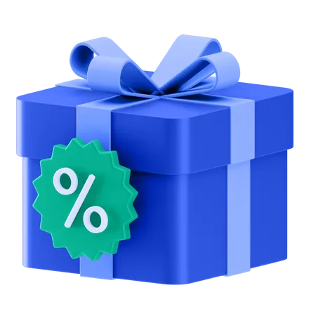 Discount Gift  3D Icon