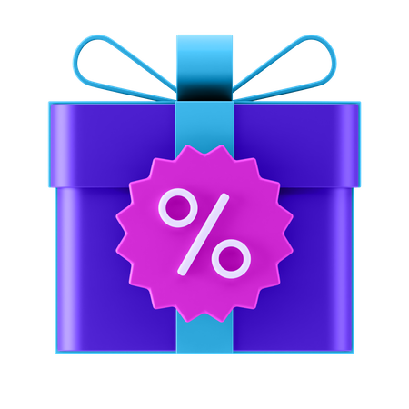 Discount Gift  3D Icon