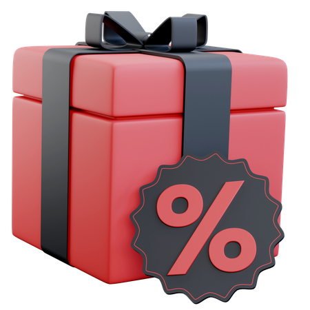 Discount Gift  3D Icon