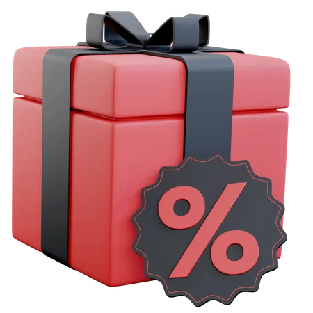 Discount Gift  3D Icon