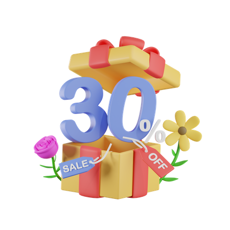 Discount Gift  3D Icon