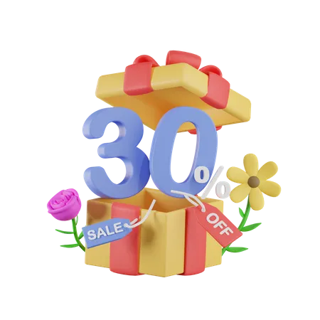 Discount Gift  3D Icon