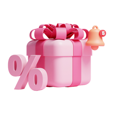 Discount Gift  3D Icon