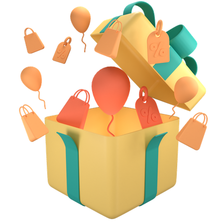 Discount Gift  3D Icon