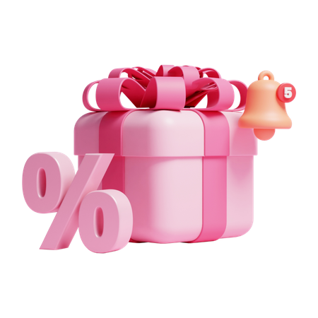 Discount Gift  3D Icon